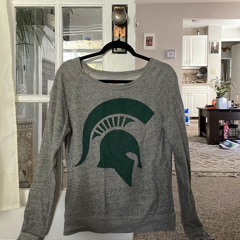 MSU Michigan State gray sweatshirt
